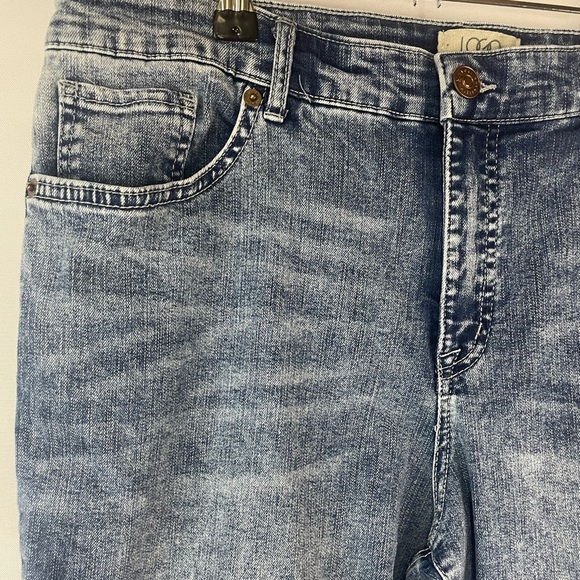 LOGO jeans. Cute with many shades of blue and whispered at the hips. Size 16P - Picture 2 of 5